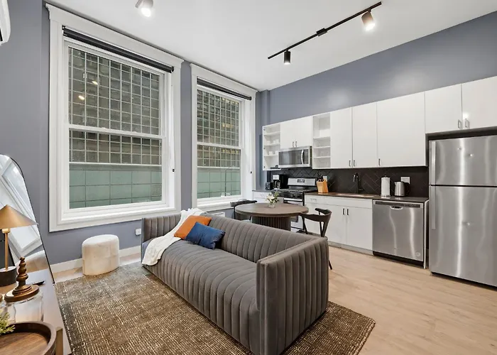 The Plymouth Chicago 4-Br Apartment In Printers Row - Free Parking, Gym & Rooftop 3*