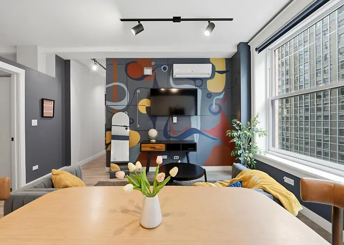 Aparthotel The Plymouth Chicago 4-Br Apartment In Printers Row - Free Parking, Gym & Rooftop
