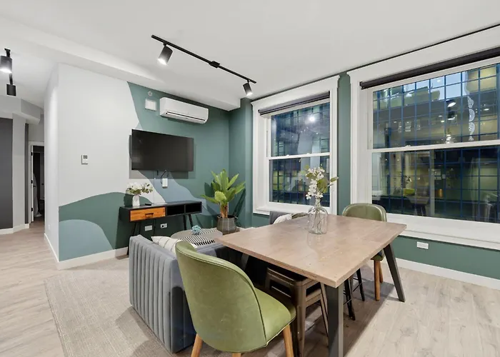 The Plymouth Chicago 4-Br Apartment In Printers Row - Free Parking, Gym & Rooftop Aparthotel 3*